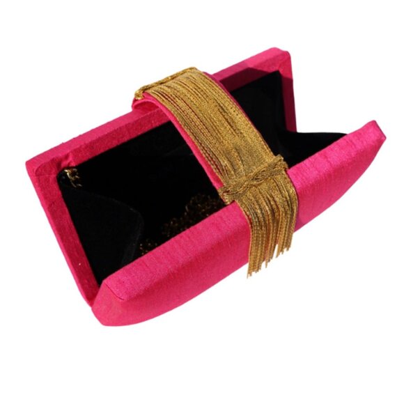 Simitri Fringe Clutch in "Cranberry Sauce" - Picture 3 of 3